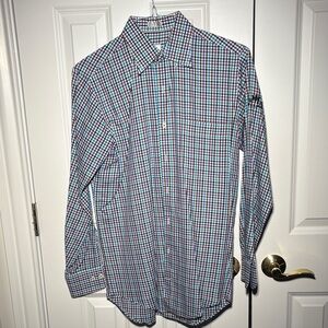 Peter Millar Gingham Button Down w/ Custom Monogram (Not Available In Stores)